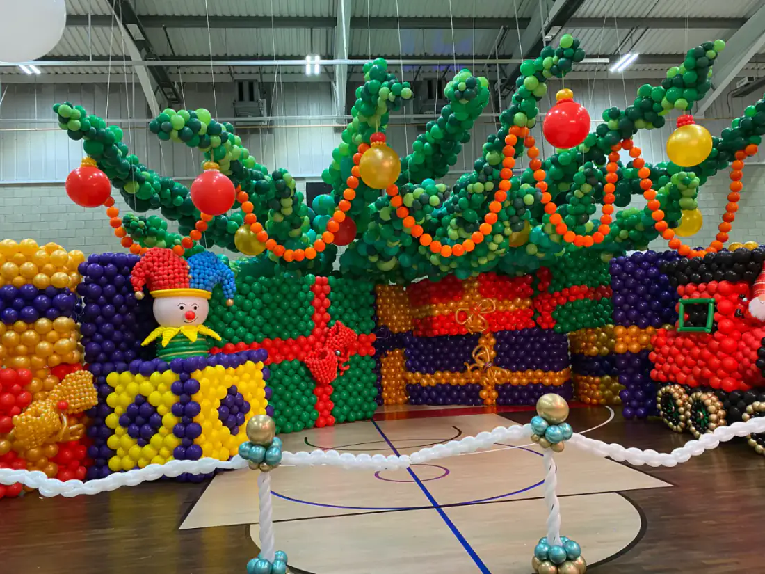 Theatre set for the Nutcracker Big Balloon Build charity production