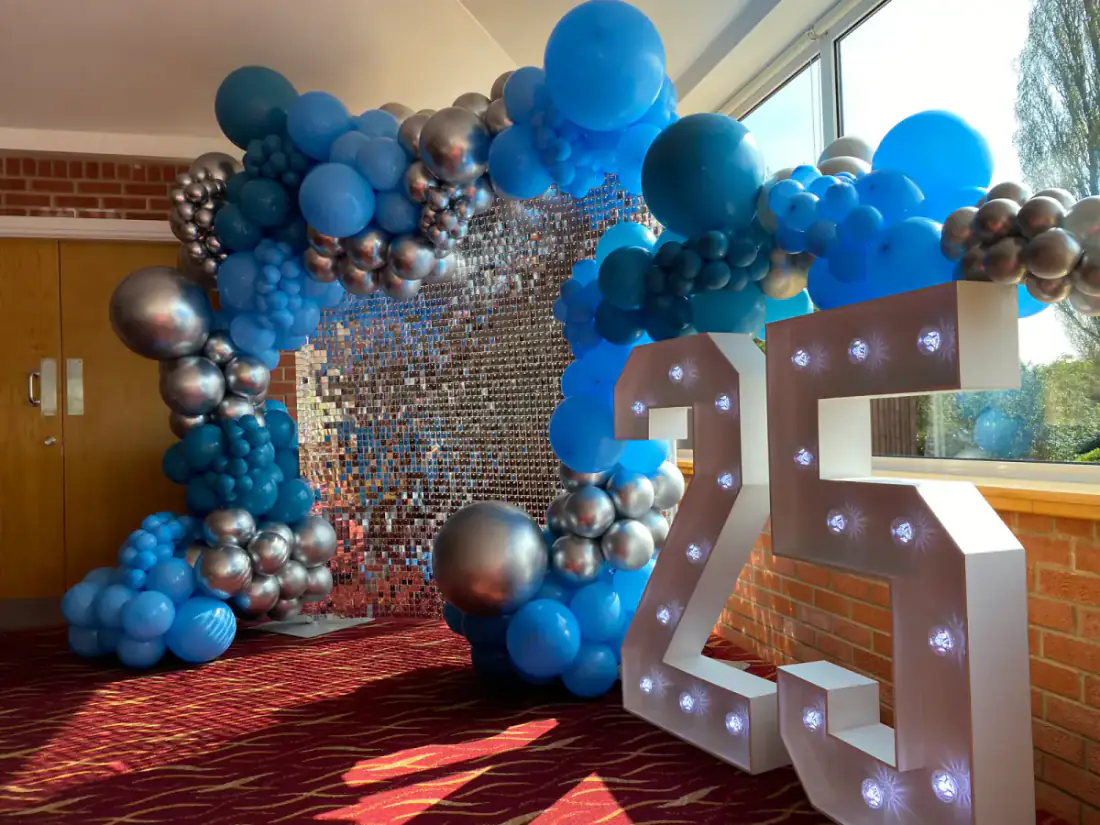 LED number display with balloon styling example 8
