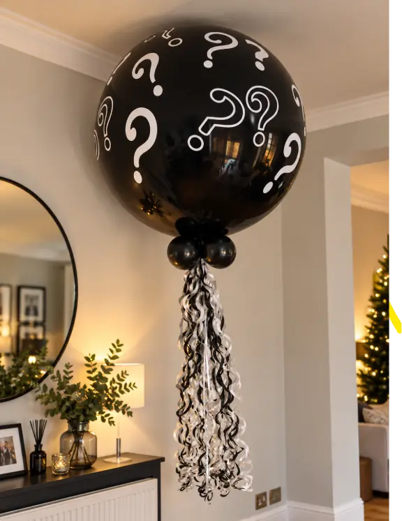 Baby shower balloon setup 8