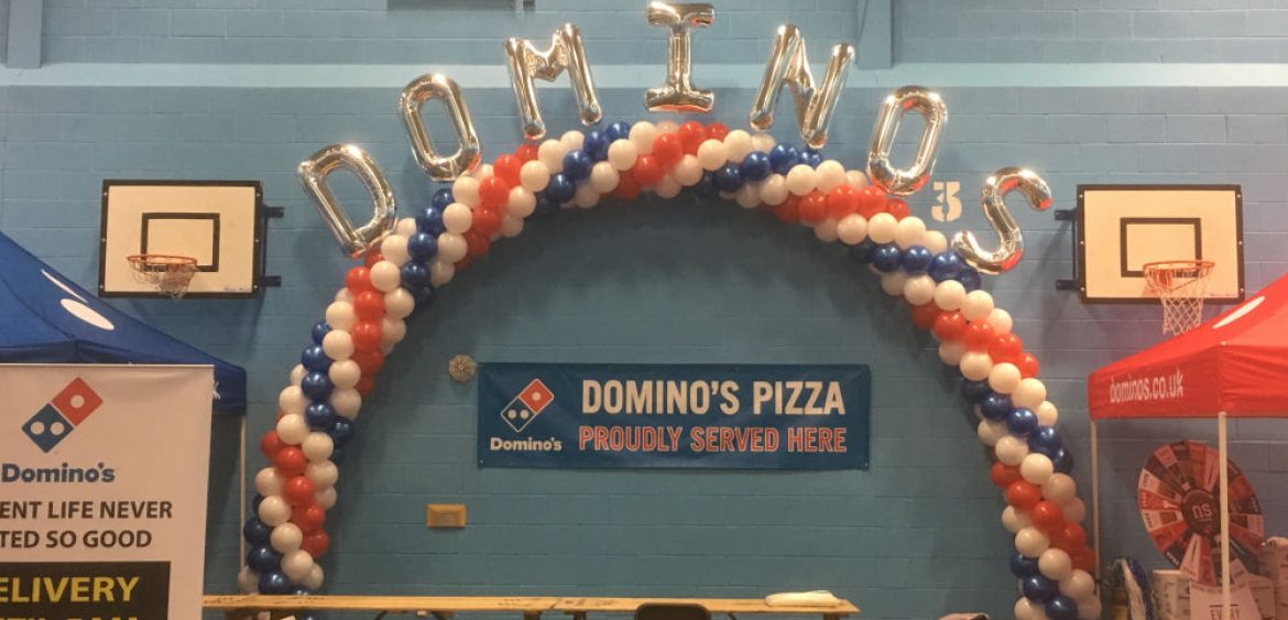 Padded Balloon Arch with Foil Letters