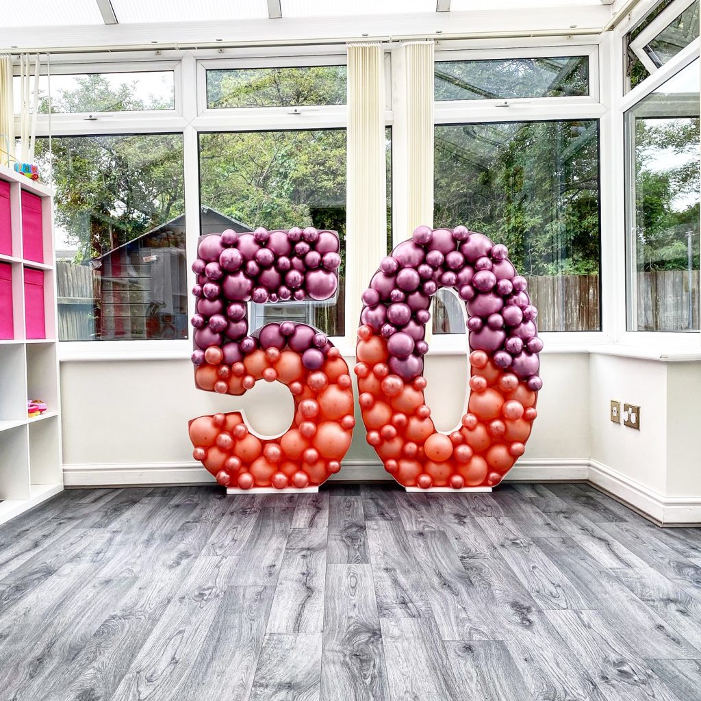 4ft Mosaic Balloon Numbers